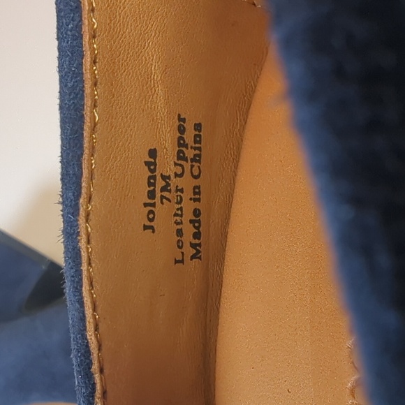 L'Amour DesPieds Jolanda Navy Blue Suede Pumps Size 7 - Picture 8 of 9